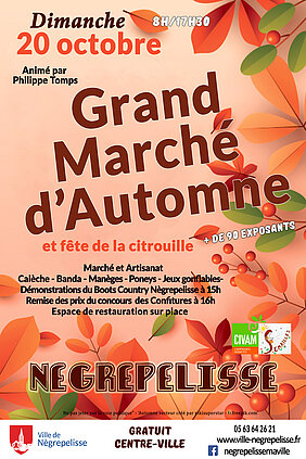 Grand marché d'Automne et fête de la citrouille Nègrepelisse